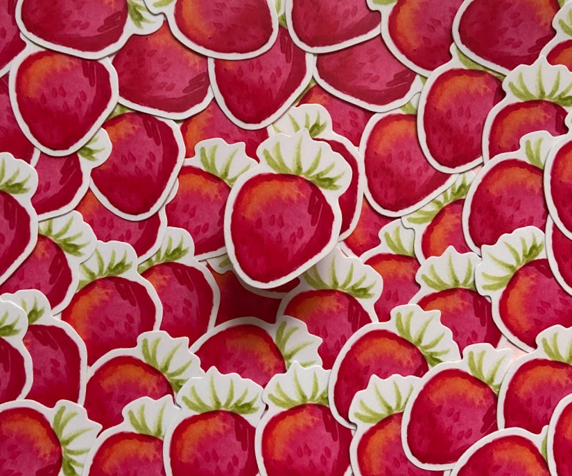 Strawberry Vinyl Sticker
