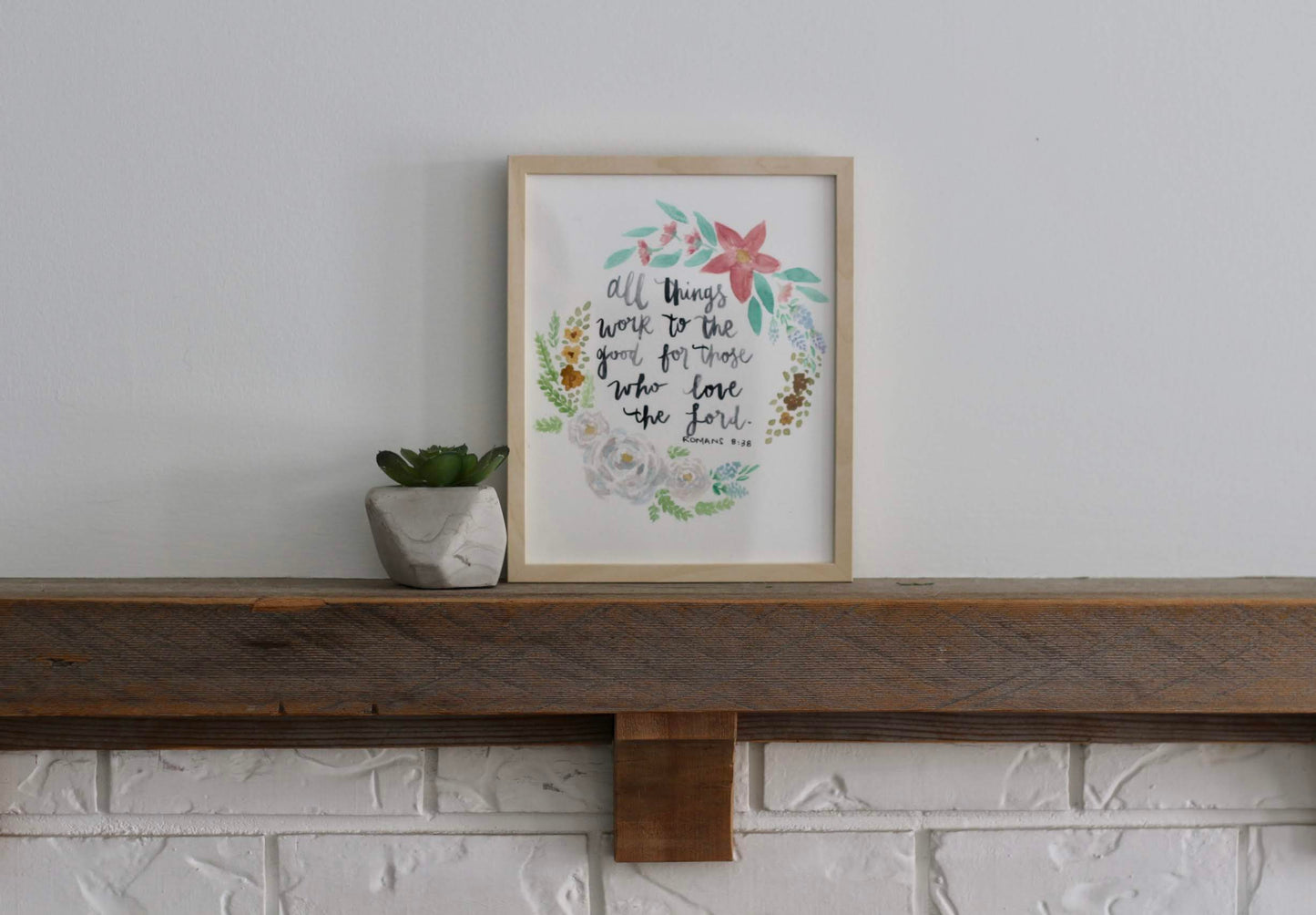 Hand Painted Floral Wreath