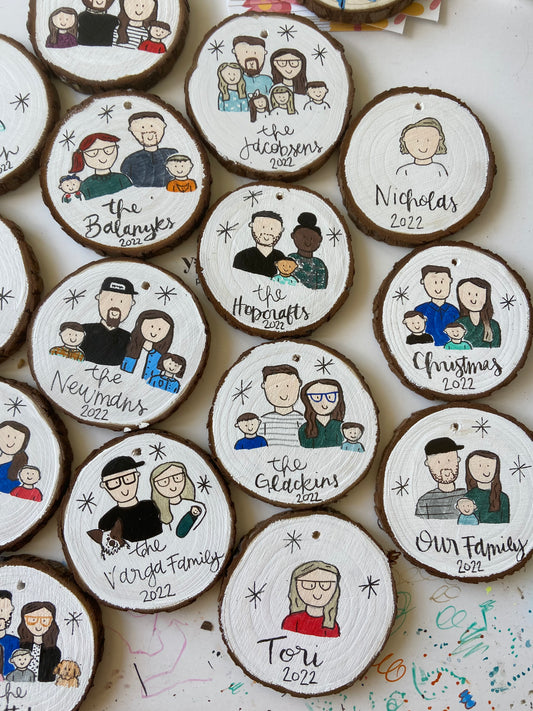 Customizable Christmas Ornament with Portrait