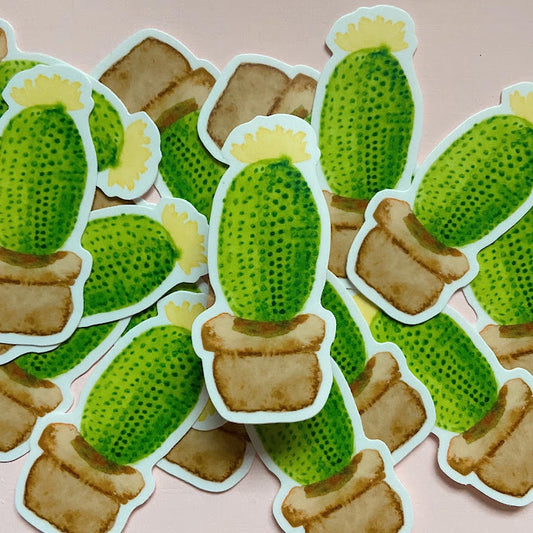 Watercolor Cactus Vinyl Sticker