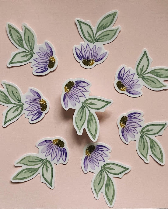 Purple Flower Vinyl Sticker